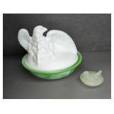 WESTMORELAND MILK GLASS EAGLE ON NEST