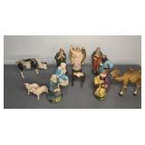 PAPER MACHE GERMANY NATAVITY FIGURES