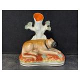 STAFFORDSHIRE MASTIFF SPILL VASE