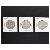 (3) FRANKLIN HALF DOLLARS