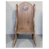 CHILDS WOODEN ROCKING CHAIR