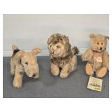 STEIFF LION, DOG, TEDDY
