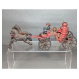 CAST IRON FIRE PUMPER TOY