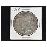 1934 PEACE SILVER DOLLAR