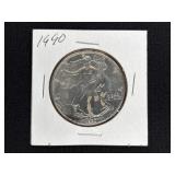 1990 1 OZ SILVER EAGLE DOLLAR