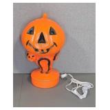 VINTAGE HALLOWEEN PUMPKIN WITH CAT BLOW MOLD