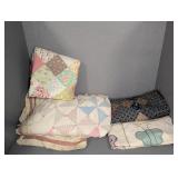 VINTAGE QUILT TOPS AND QUILTS