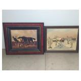 FRAMED AND SIGNED PAINTINGS (2)