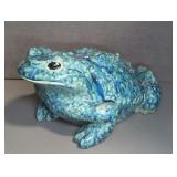 LARGE CERAMIC FROG FIGURINE