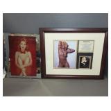 MADONNA FRAMED PICTURE AND LIGHTED LADY PICTURE