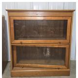 2-TIER ENCLOSED BOOK CASE, 40"X13"X32"