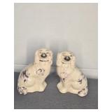 STAFFORDSHIRE SPANIELS (2)