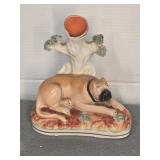 STAFFORDSHIRE MASTIFF SPILL VASE