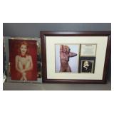 MADONNA FRAMED PICTURE AND LIGHTED LADY PICTURE