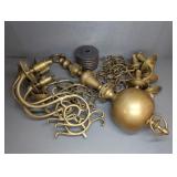 BRASS CHANDELIER WITH CANDLE SOCKETS