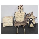 PRIMATIVE DOLLS AND PILLOWS