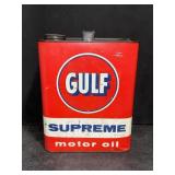 GULF OIL 2 GALLON CAN - FULL