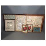 NEEDLEPOINT AND CROSS STITCH FRAMED ART