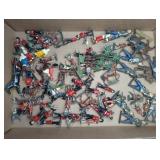 GROUPING OF METAL SOLDIERS AND HORSES