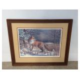 FRAMED FOX PICTURE SIGNED
