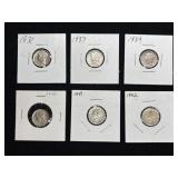 (6) MERCURY DIMES