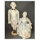 GEORGE AND MARTHA WASHINGTON DOLLS BISQUE?