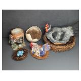 ROOSTER FIGURINES AND NESTS