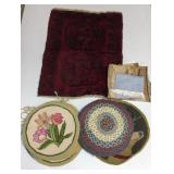 HANDMADE CHAIR CUSHIONS AND RUG