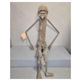 FOLK ART DOLL HAND SCULPTED