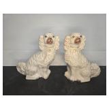 STAFFORDSHIRE SPANIEL PAIR