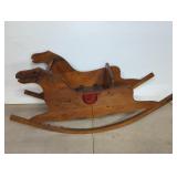 VINTAGE WOODEN ROCKING HORSE
