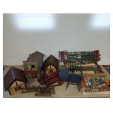 DOLL HOUSES, FURNITURE, FENCES