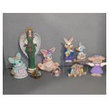 CERAMIC EASTER BUNNY FIGURES