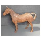 LARGE METAL HORSE FIGURE