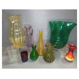 FENTON, CRACKLE AND COLOR GLASS