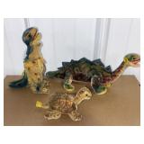 (2) STEIFF DINOSAURS & TURTLE