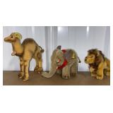 STEIF ELEPHANT, LION, CAMEL, 4-6"T