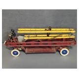 KINGSBURY PRESSED STEEL FIRE LADDER TRUCK