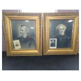 ANTIQUE FRAMED PORTRAITS MAN AND WOMEN