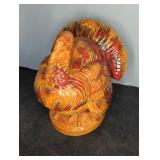 Hand-Painted Ceramic Turkey Figurine Sculpture