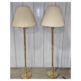 Brass Floor Lamps with Shades