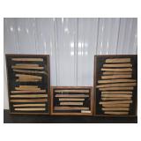 Framed Malayalam Promissory Notes on Palm Leaves