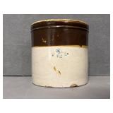 Stoneware Crock with Brown Glaze, 9" Tall