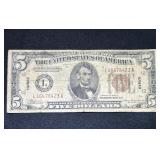 Series 1934A $5 Hawaii Federal Reserve Note