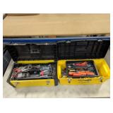 Stanley Toolboxes With Assorted Tools and Hardware