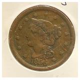 1856 US Braided Hair Large Cent Coin