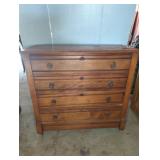 Wooden Chest of Four Drawers, 40 x 16 x 36.5 In