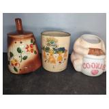 Three Ceramic Cookie Jars