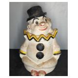12.5-Inch Ceramic Clown Cookie Jar with Lid