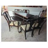 Cherry Wood Dining Set with Two Leaves